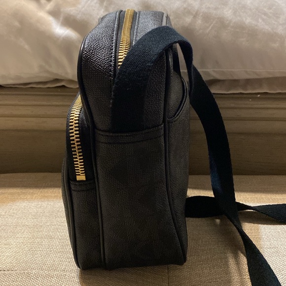 NBW Michael Kors Crossbody PVC Black MK Logo - Picture 3 of 6